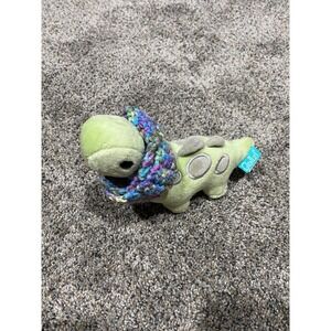Bellzi Stego Stegosaurus Dinosaur Plush Green Stuffed Animal with Crochet Scarf